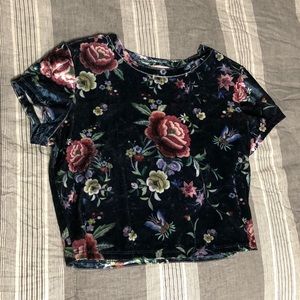 Velvet crop top